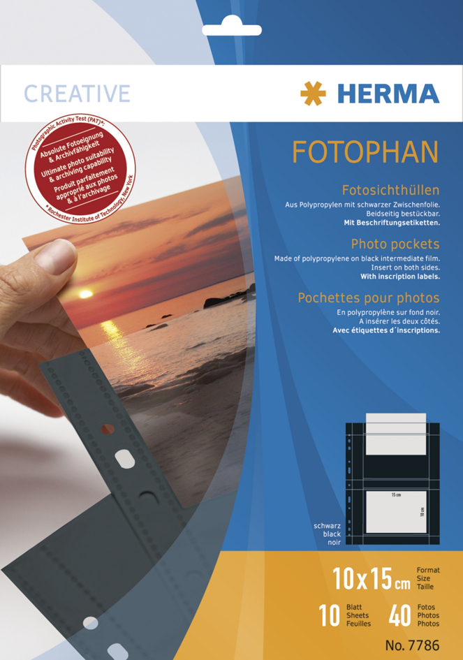 HERMA Fotophan Sichthüllen DIN A4, für Fotos 10 x 15 cm,quer HERMA Fotophan Sichthüllen DIN A4, für Fotos 10 x 15 cm,quer von Herma