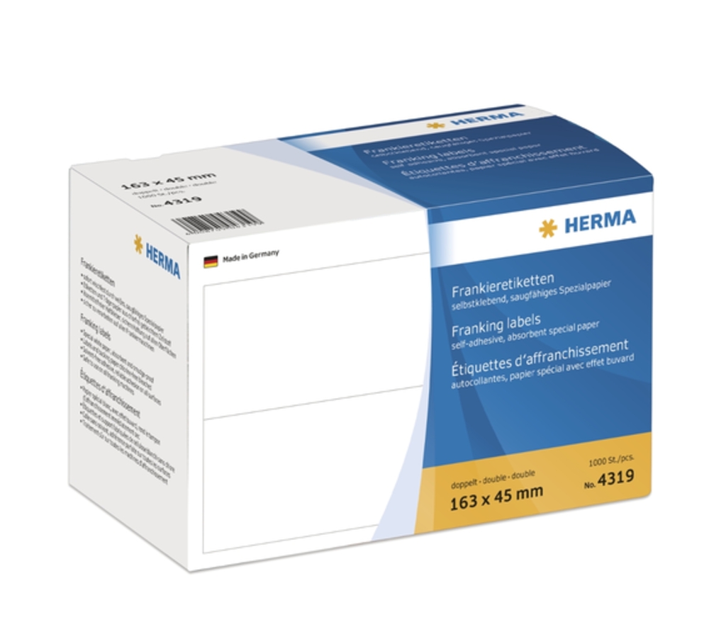 HERMA Frankieretiketten doppelt 163x45 mm 1000 St. HERMA Frankieretiketten doppelt 163x45 mm 1000 St. von Herma