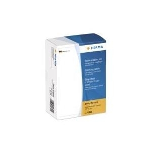 HERMA Franking labels - Selbstklebende Etiketten - weiß - 50 x 140 mm - 500 Etikett(en) (250 Bogen x 2) (4321) von Herma