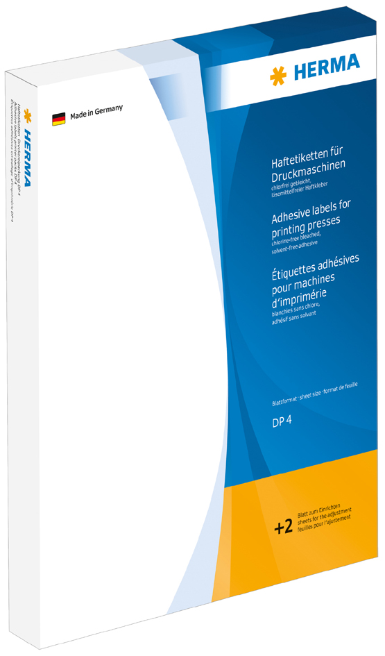 HERMA Haftetiketten DP1, 12 x 30 mm, weiß,für Druckmaschinen von Herma