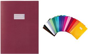 HERMA Heftschoner Recycling, DIN A5, aus Papier, dunkelblau mit Beschriftungsetikett, 100 % Altpapier - 25 Stück (5503) von Herma