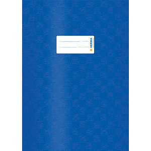 HERMA Heftumschlag mit Baststruktur dunkelblau Kunststoff DIN A4 von Herma