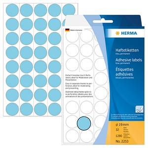 HERMA Klebepunkte 2253 blau Ø 19,0 mm von Herma