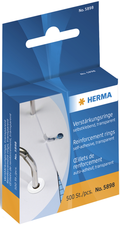 HERMA Lochverstärkungsringe, aus Kunststoff, transparent von Herma