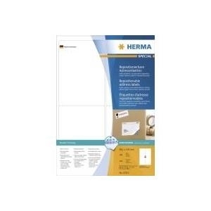 HERMA Movables - Selbstklebende Etiketten - weiß - 99,1 x 139 mm - 400 Stck. (100 Bogen x 4) (10313) von Herma