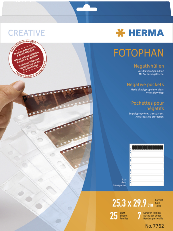 HERMA Negativhüllen für 10 x 4 Negative, klar, Polypropylen von Herma