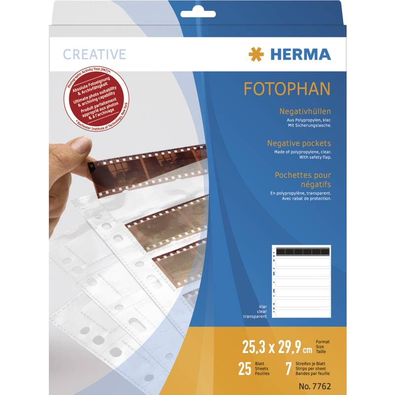 HERMA Negativhüllen transparent für 10 x 4 Streifen 100 St. HERMA Negativhüllen transparent für 10 x 4 Streifen 100 St. von Herma