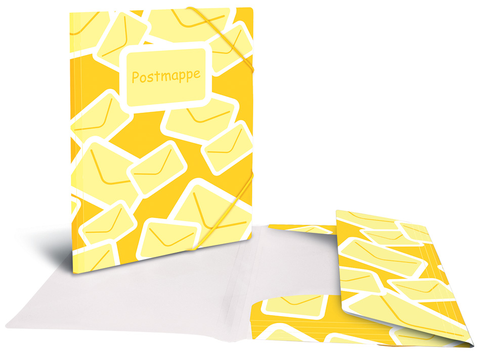 HERMA Postmappe mit Gummizug, DIN A4, PP, gelb von Herma