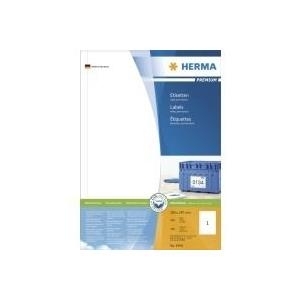 HERMA Premium - Permanent selbstklebende, matte laminierte Papieretiketten - weiß - 297 x 200 mm - 100 Etikett(en) (100 Bogen x 1) (4458) von Herma