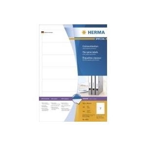 HERMA Special - Permanent selbstklebende, matte, lichtundurchlässige Aktenetiketten aus Papier - weiß - 192 x 38 mm - 700 Etikett(en) (100 Bogen x 7) (4283) von Herma
