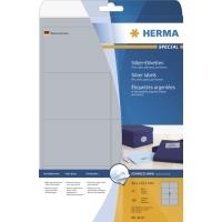 HERMA Special - Permanent self-adhesive glossy polyester film labels - Silber - 99,1 x 67,7 mm - 200 Etikett(en) (25 Bogen x 8) (4114) von Herma