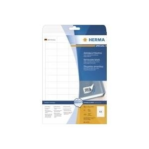 HERMA Special - Self-adhesive removable matte paper labels - weiß - 38,1 x 21,2 mm - 1625 Etikett(en) (25 Bogen x 65) (4212) von Herma