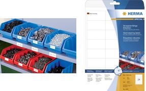 HERMA SuperPrint - Folienetiketten - weiß - A4 (210 x 297 mm) - 25 Stck. (25 Bogen x 1) (4698) von Herma