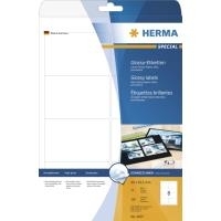 HERMA SuperPrint - Hochglanzetiketten - weiß - 63,5 x 96 mm - 200 Stck. (25 Bogen x 8) (4907) von Herma