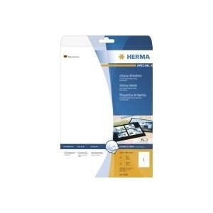 HERMA SuperPrint - Selbstklebende Etiketten, glänzend - weiß - A4 (210 x 297 mm) - 25 Stck. (4909) von Herma