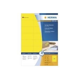 HERMA SuperPrint - Selbstklebende Etiketten - Gelb - 37 x 70 mm - 100 Stck. (4406) von Herma