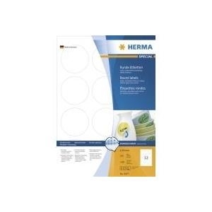 HERMA SuperPrint - Selbstklebende Etiketten - weiß - 60 mm rund - 1200 Stck. (100 Bogen x 12) (4477) von Herma