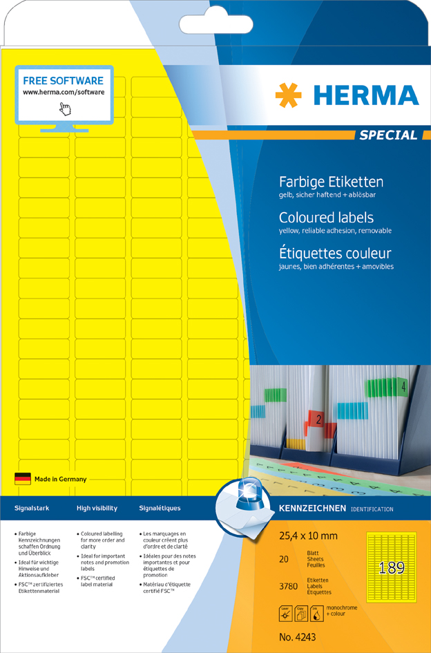 HERMA Universal-Etiketten SPECIAL, 105 x 37 mm, grün von Herma