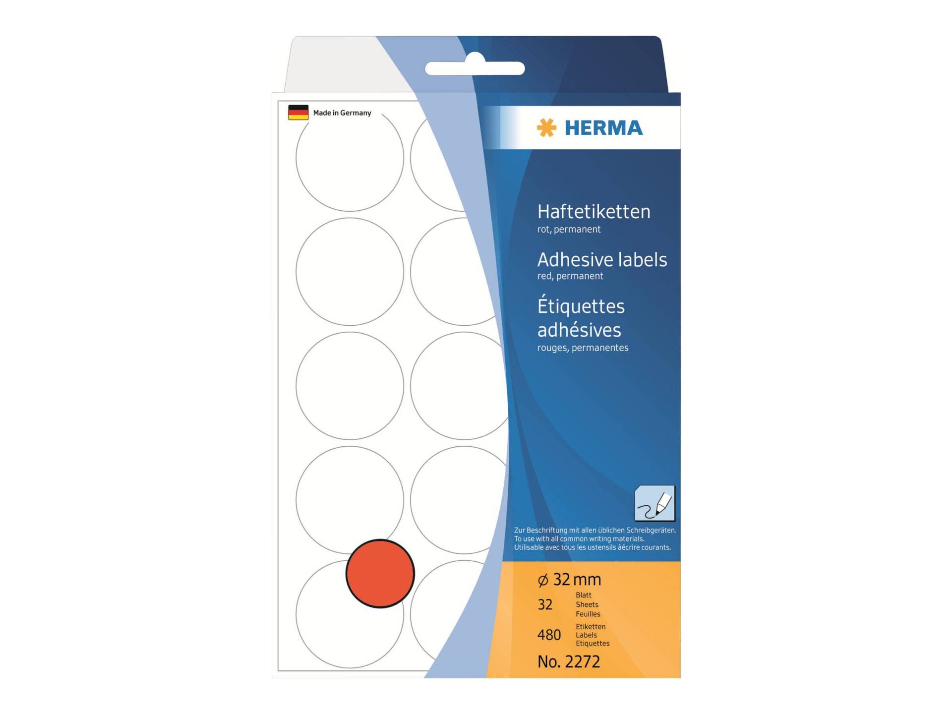 HERMA Vielzwecketiketten rot 32 mm rund Papier 480 St. HERMA Vielzwecketiketten rot 32 mm rund Papier 480 St. von Herma