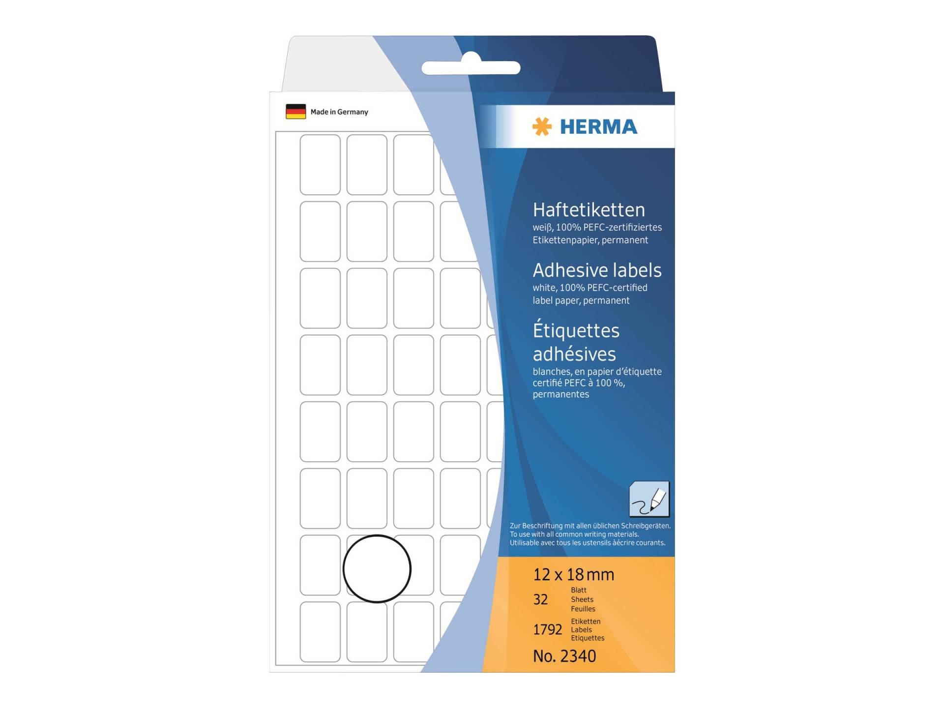 HERMA Vielzwecketiketten weiß 12x18 mm Papier matt 1792 St. HERMA Vielzwecketiketten weiß 12x18 mm Papier matt 1792 St. von Herma