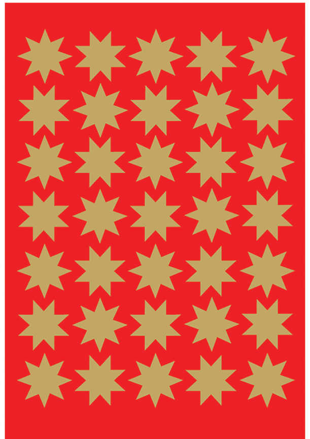 HERMA Weihnachts-Sticker DECOR , Sterne, , 15 mm, gold von Herma