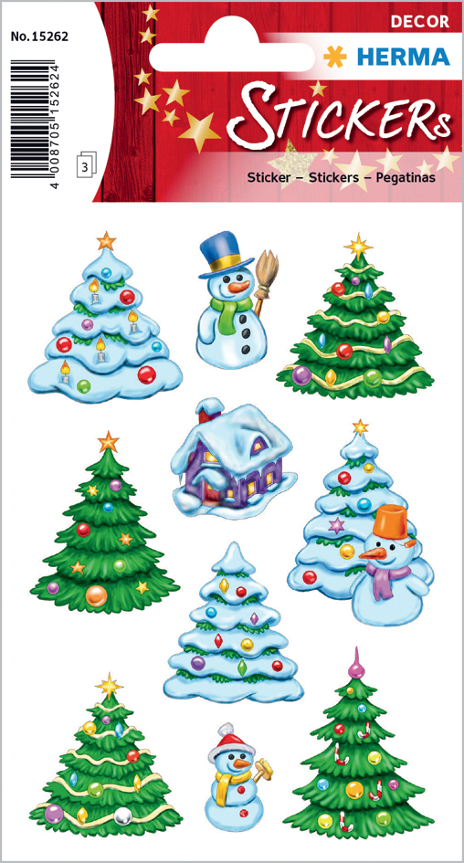 HERMA Weihnachts-Sticker DECOR , Weihnachts-Winterwald, von Herma