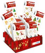 HERMA Weihnachts-Sticker DECOR Glitzernde Weihnachtszeit Display, Papiersticker, mit Glitter veredelt, klassische - 1 Stück (15624) von Herma