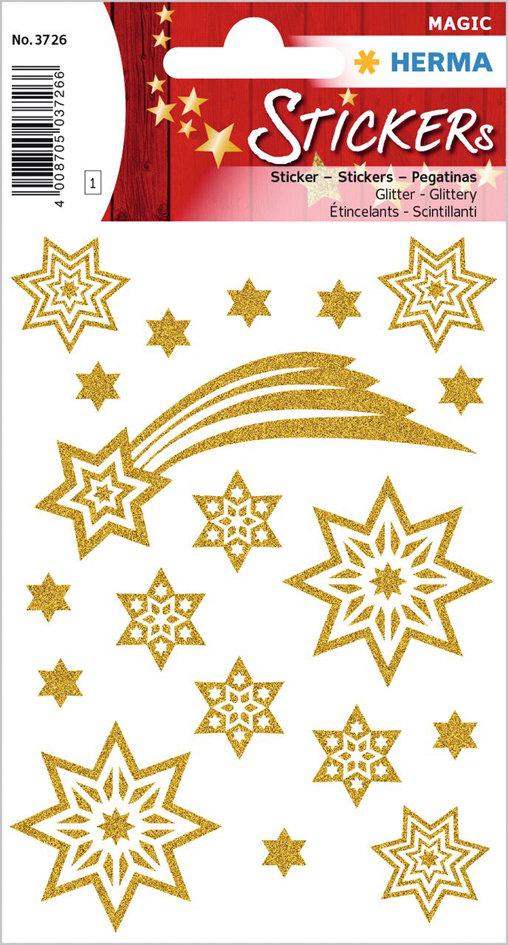 HERMA Weihnachts-Sticker MAGIC , Sterne & Schweif, , glittery von Herma