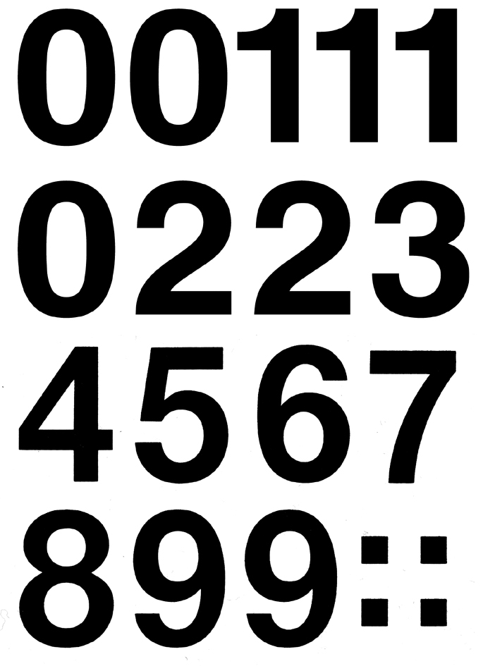 HERMA Zahlen-Sticker 0-9, Folie schwarz, Höhe: 33 mm von Herma
