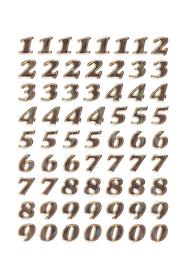 HERMA Zahlen-Sticker 0-9, Prismaticfolie gold glitzernd von Herma