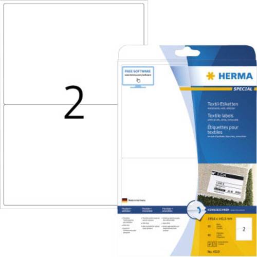 Herma 4519 Namens-Etiketten 199.6 x 143.5mm Acetatseide Weiß 40 St. Wiederablösbar Laserdrucker, K von Herma