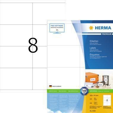Herma Etikett PREMIUM 4426 105x70mm weiß 800 St./Pack. 129237601 Herma Etikett PREMIUM 4426 105x70mm weiß 800 St./Pack. 129237601 von Herma