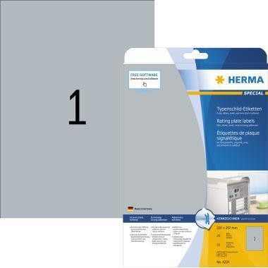 Herma Typenschildetikett 4224 210x297mm silber 25 St./Pack. 129217295 Herma Typenschildetikett 4224 210x297mm silber 25 St./Pack. 129217295 von Herma