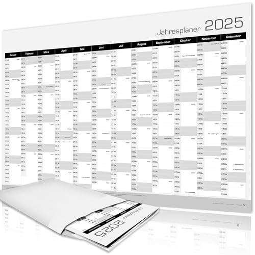 Wandkalender 2025 | Jahreskalender A1 - Jahresplaner 2025 84x59 cm, Wandplaner mit Kalenderwochen, Feiertagen - Großformat Kalender, Wall Calender, Plakatkalender Grau Wandkalender 2025 | Jahreskalender A1 - Jahresplaner 2025 84x59 cm, Wandplaner mit Kalenderwochen, Feiertagen - Großformat Kalender, Wall Calender, Plakatkalender Grau von HermannPartner