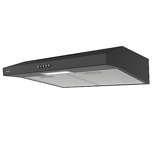 Hermitlux Dunstabzugshaube Unterbau 60cm, Abluft und Umluft, 3 Leistungsstufen, 360 m³/h Luftstrom, Kohlefilter, Schwarz Hermitlux Dunstabzugshaube Unterbau 60cm, Abluft und Umluft, 3 Leistungsstufen, 360 m³/h Luftstrom, Kohlefilter, Schwarz von Hermitlux