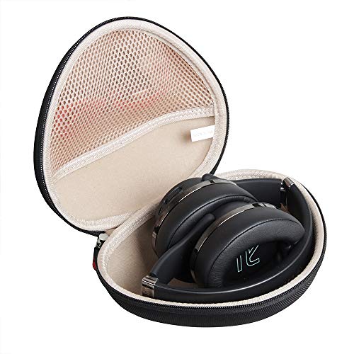 HERMIT SHELL 200907Hermitshell Harte Reisetasche für DOQAUS Bluetooth Kopfhörer Over Ear (nur Hülle) (Schwarz + Innen Khaki) von Hermitshell