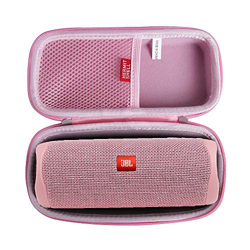 Hermishell Harte reiseschutzhülle Etui Tasche für JBL Flip 5 Bluetooth Wasserdichter, portabler Lautsprecher (pink) von Hermitshell