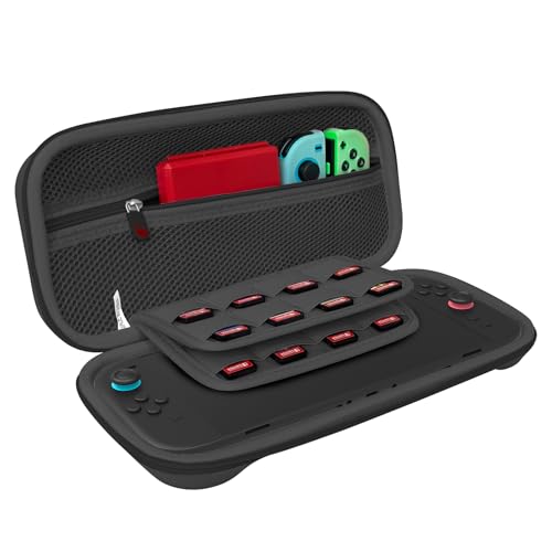 Hermitshell Hard Travel Case für Nintendo Switch 2 Controller (Nur Fall) (schwarz, Gehäuse für Controller und Ladegerät) von Hermitshell