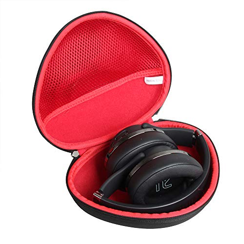 Hermitshell Hartschalen-Reiseetui für DOQAUS Bluetooth-Kopfhörer Over Ear, Schwarz + Rot von Hermitshell