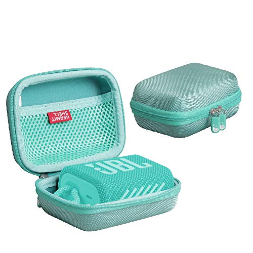 Hermitshell Hartschalen-Tragetasche für JBL Go 3/JBL Go 4 tragbarer Bluetooth-Lautsprecher (Blaugrün) von Hermitshell