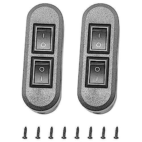 Hermosiey Eingebetteter Kabelschalter, Direkter Wippschalter, Geeignet für Dual-Control-Schreibtischlampe Hermosiey Eingebetteter Kabelschalter, Direkter Wippschalter, Geeignet für Dual-Control-Schreibtischlampe von Hermosiey