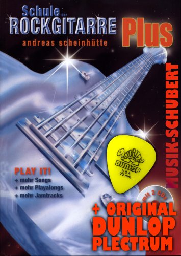 Schule der Rockgitarre plus (+2 CDs) inkl. Plektrum - mehr Songs, mehr Playalongs, mehr Jamtracks u.a. von AC/DC, Green Day und Red Hot Chili Peppers (Schule der Rockgitarre) (Taschenbuch-2008) von Andreas Scheinhütte (Noten/Sheetmusic) von Heros