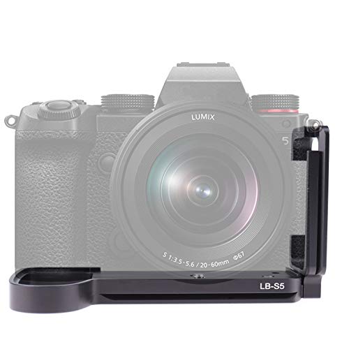 Aluminium QR Quick Release L Bracket Platte L Winkel für Panasonic S5 Camera Body LUMIX DC-S5KE-K Systemkamera von Hersmay