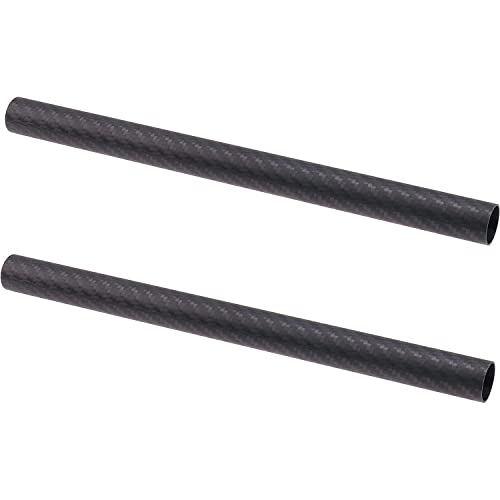 Hersmay 15 mm Carbon Fiber Rods Kohlefaser Stangen 40 cm/16 Zoll Length für 15 mm Rail Rod Support System DSLR Camera Rig von Hersmay