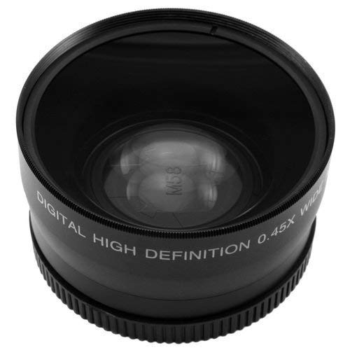 Hersmay 58mm 0.45x Weitwinkel + Makro-Vorsatzlinse Fuer alle Kameras und Camcorder mit 58mm Größe Objektiv-Filtergewinde von Hersmay