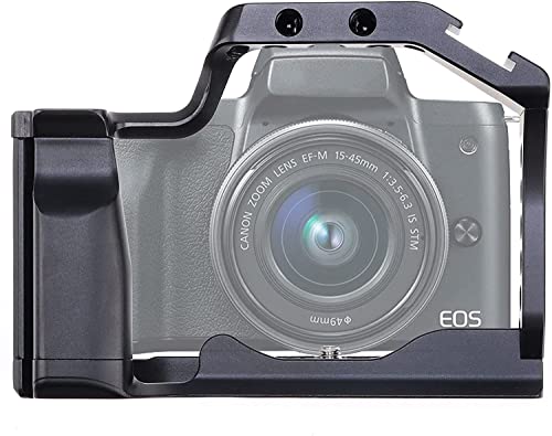 Hersmay EOS M5 / M50 II Cage, Kamera Käfig für Canon EOS M5 M50 M50 Mark II Kamera mit 1/4" 3/8" Schnellverschlussschraube und Kaltschuh für Kameramonitor Mikrofon Fülllicht von Hersmay