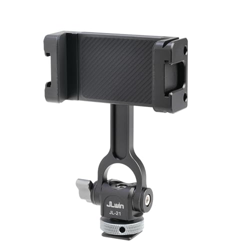 Hersmay Handy-Halterung aus Metall mit 3 kalten Schuhen und Arca-Port, 360°-Smartphone-Stativ-Adapter für iPhone, Handy-Ständer, Halterung für Desktop-Stativ, Video, Live-Streaming, Vlogging-Rig von Hersmay