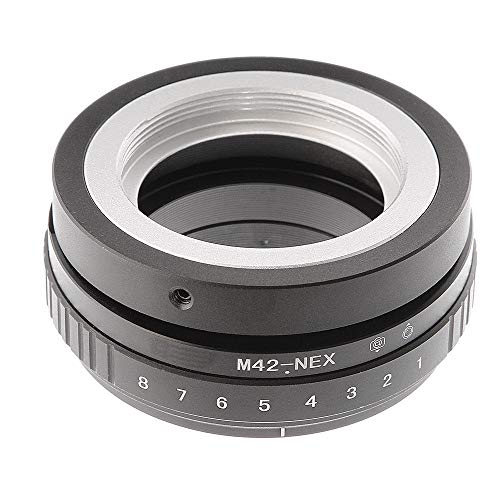 Hersmay M42-NEX Tilt-Shift 360° Objektivadapter für M42 Mount Objektiv auf E-Mount für Sony NEX5 NEX-F3 A6000 A6100 A6300 A6400 A6500 A6600 A5000 A5100 A3500 Alpha A7 A7R A7S II III IV A9 DSLR Kamera von Hersmay