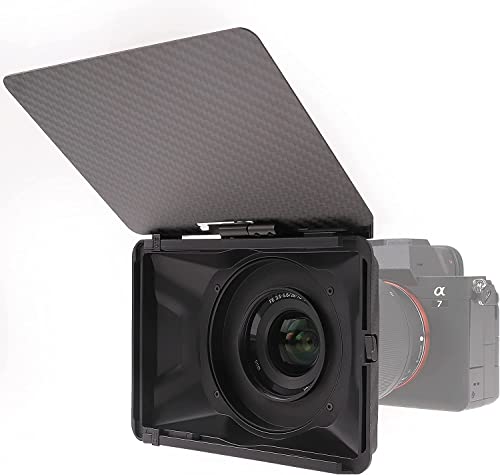 Hersmay Mini Matte Box 4x4 4x5.65 Filterrahmen Aufsteckobjektiv Lightweight Mattebox mit 67mm/72mm/77mm/82mm Adapterring für DSLR Rig A7IV A7SIII A9 A6000 GH5 GH6 Z6 Z7 II R5 R5C M6 M50 Kamera von Hersmay