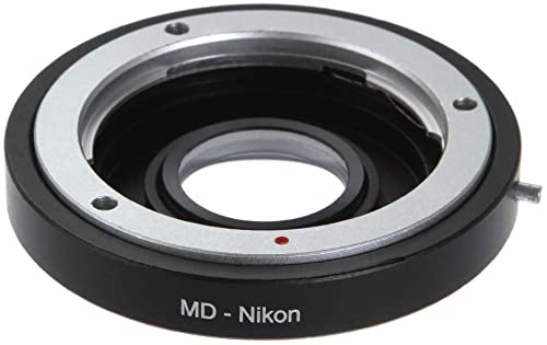 Hersmay Objektiv Adapter für Minolta MD/MC Objektiv auf NIK0N F AI Mount Kamera mit optischem Glas für Nikon D750, D810, D7500, D7200, D7100, D7000, D5600, D5400, D5300, D5200, D3300, D3200 von Hersmay